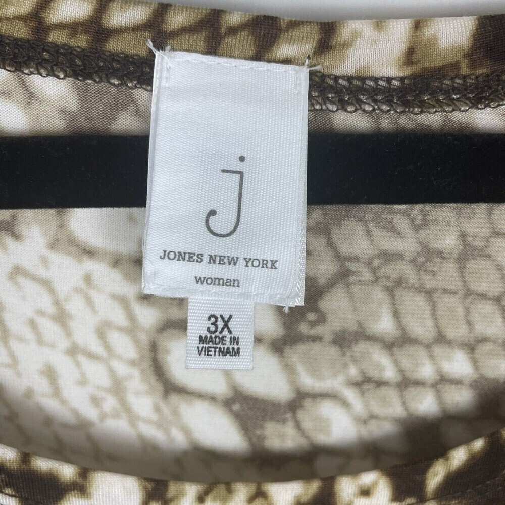 jones new‎ york 3x Blouse Animal Print Snake Print Tie Front Blouse​​​​​ - Picture 6 of 8